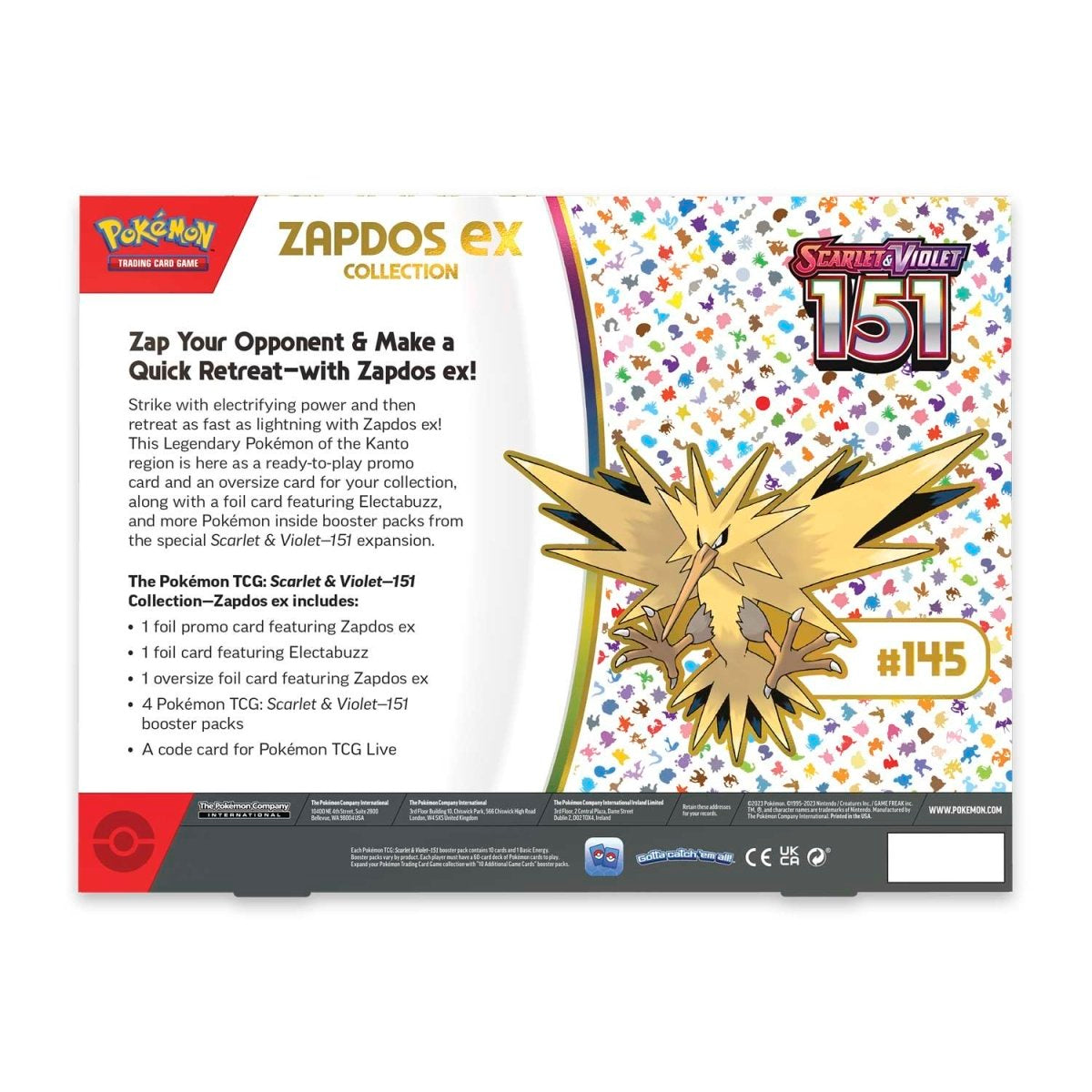 151 Collection: Zapdos ex - Pokémon TCG: Scarlet & Violet